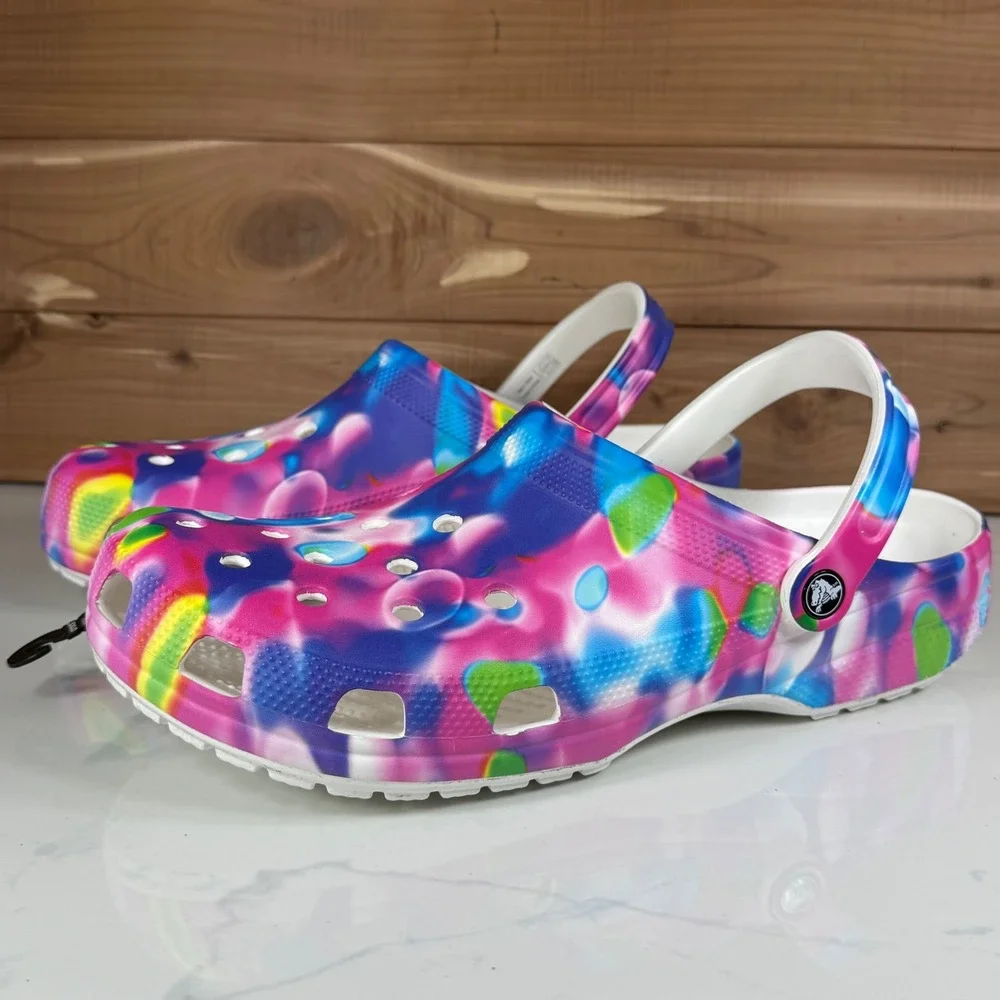 Crocs Classic Tie Dye Solarized Clog Multi Color Heat Map Mens‎ 13 Womens 15 NEW